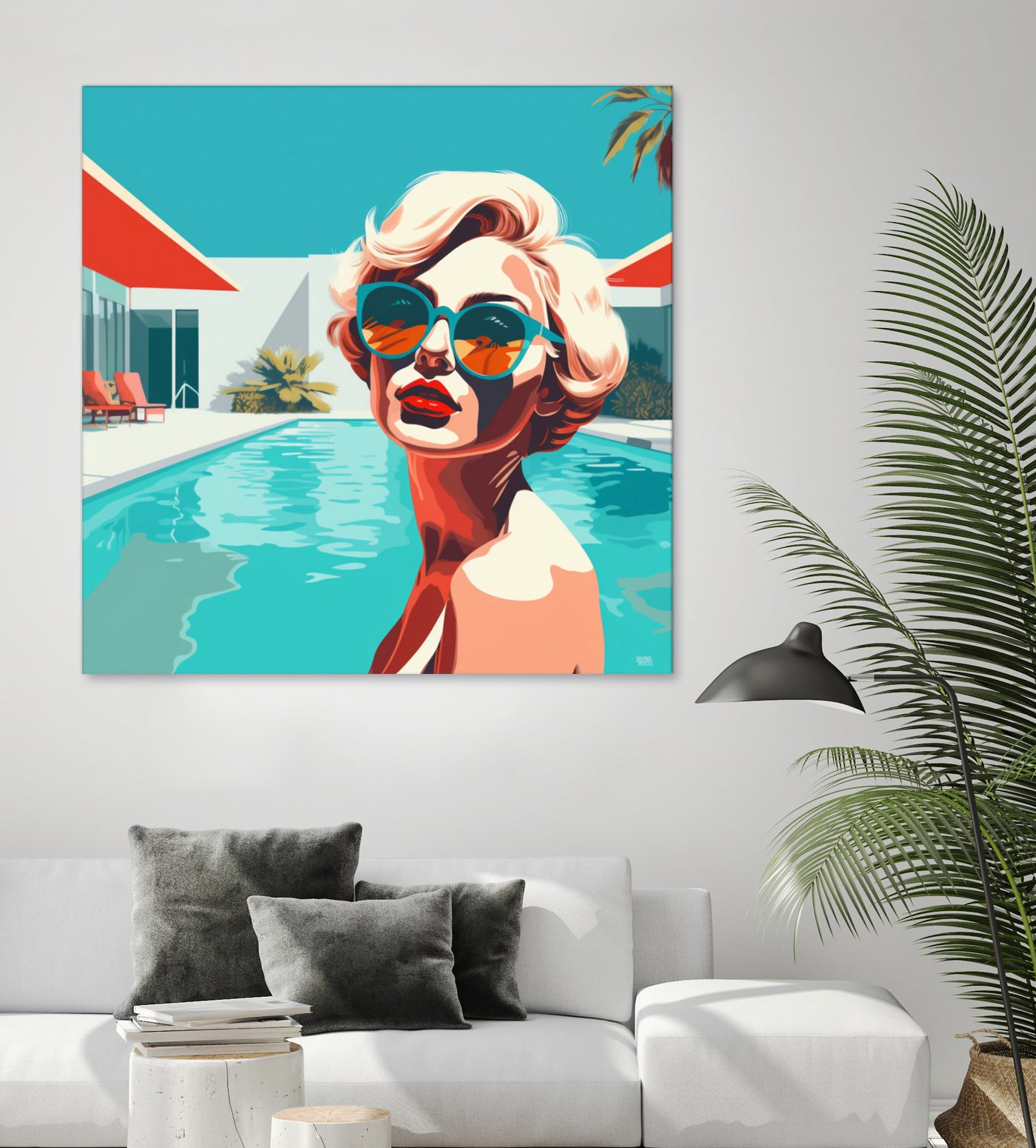 SWIMMING POOL by Sauter Claudia on GIANT ART - blue digital painting