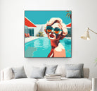 SWIMMING POOL by Sauter Claudia on GIANT ART - blue digital painting