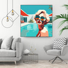 SWIMMING POOL by Sauter Claudia on GIANT ART - blue digital painting