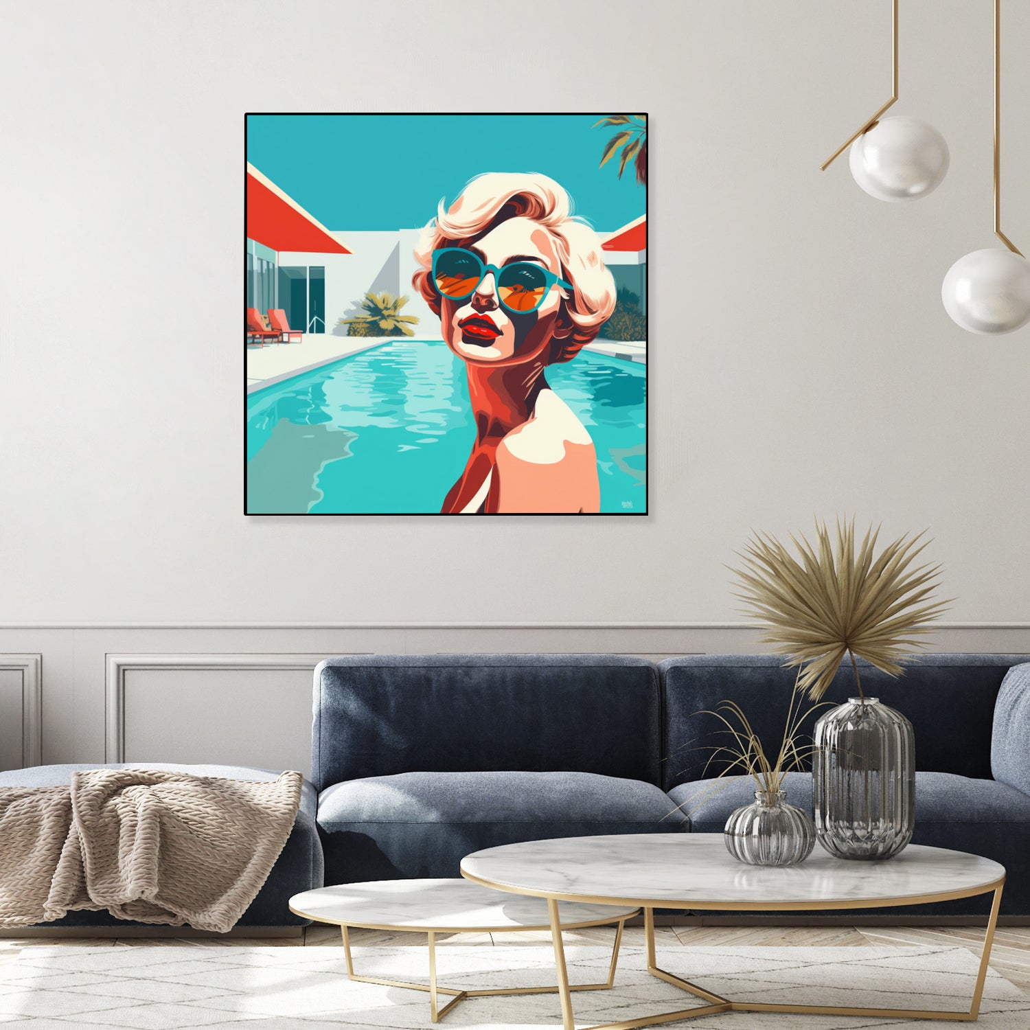 SWIMMING POOL by Sauter Claudia on GIANT ART - blue digital painting