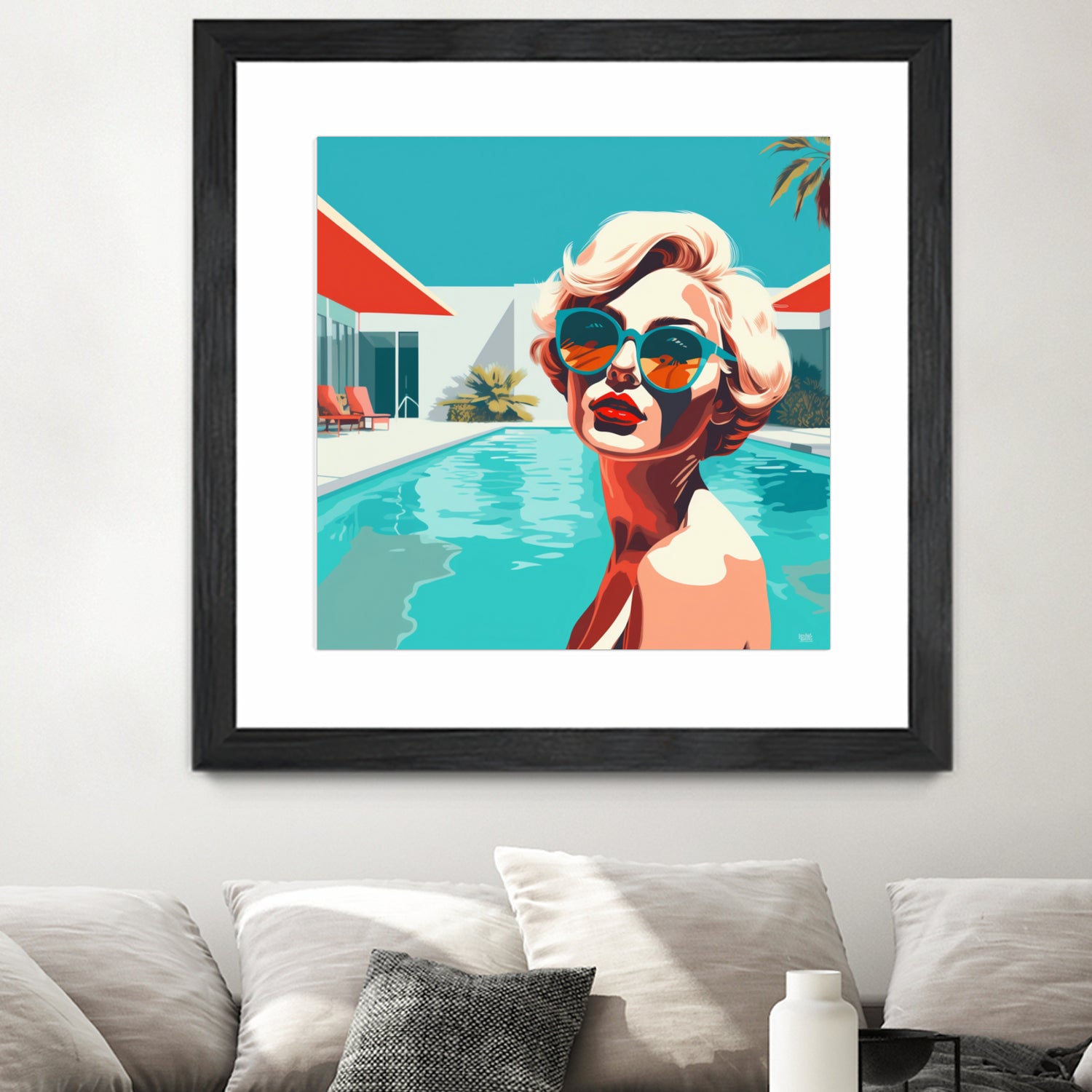 SWIMMING POOL by Sauter Claudia on GIANT ART - blue digital painting