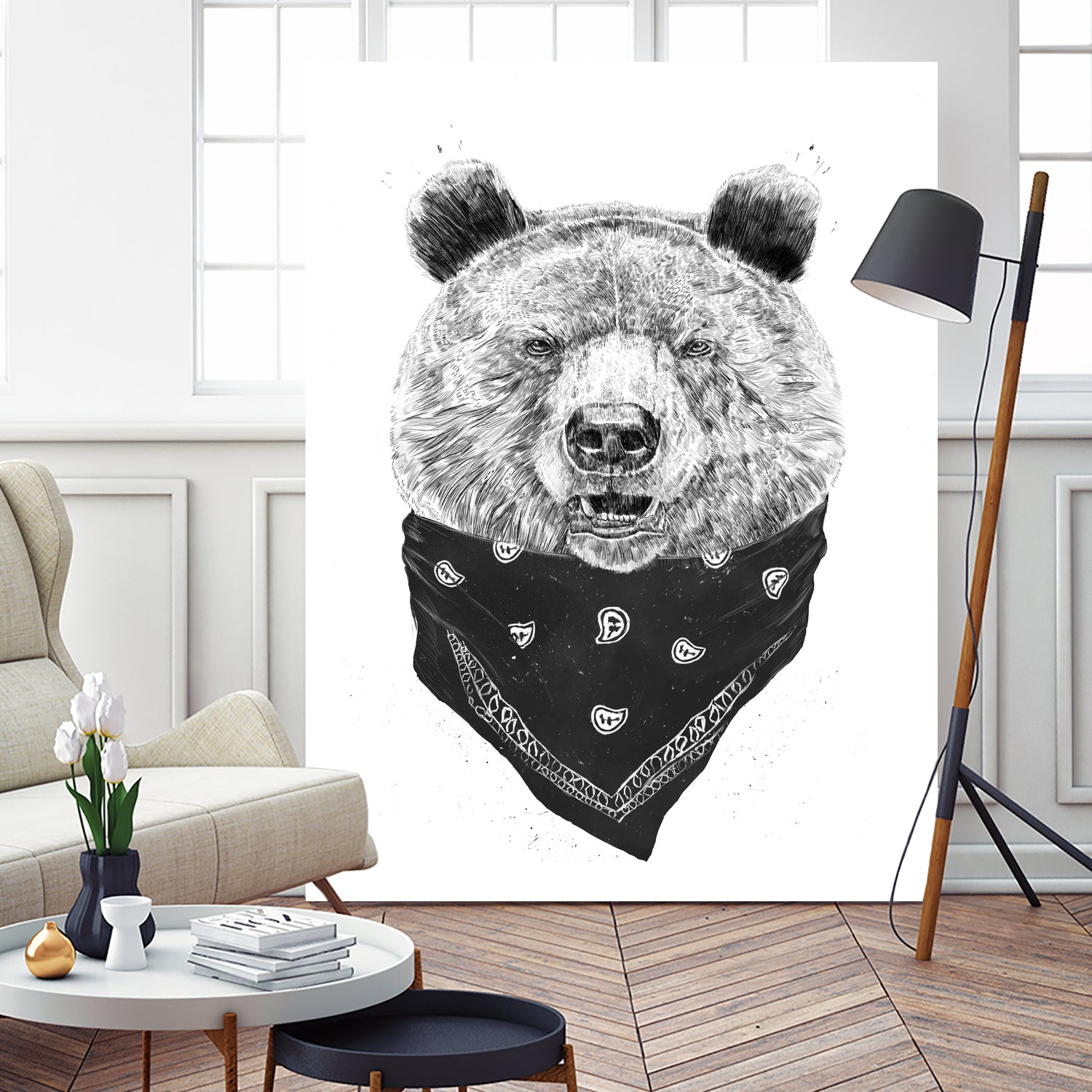 Wild bear by Solti Balázs on GIANT ART - white digital drawing