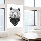 Wild bear by Solti Balázs on GIANT ART - white digital drawing