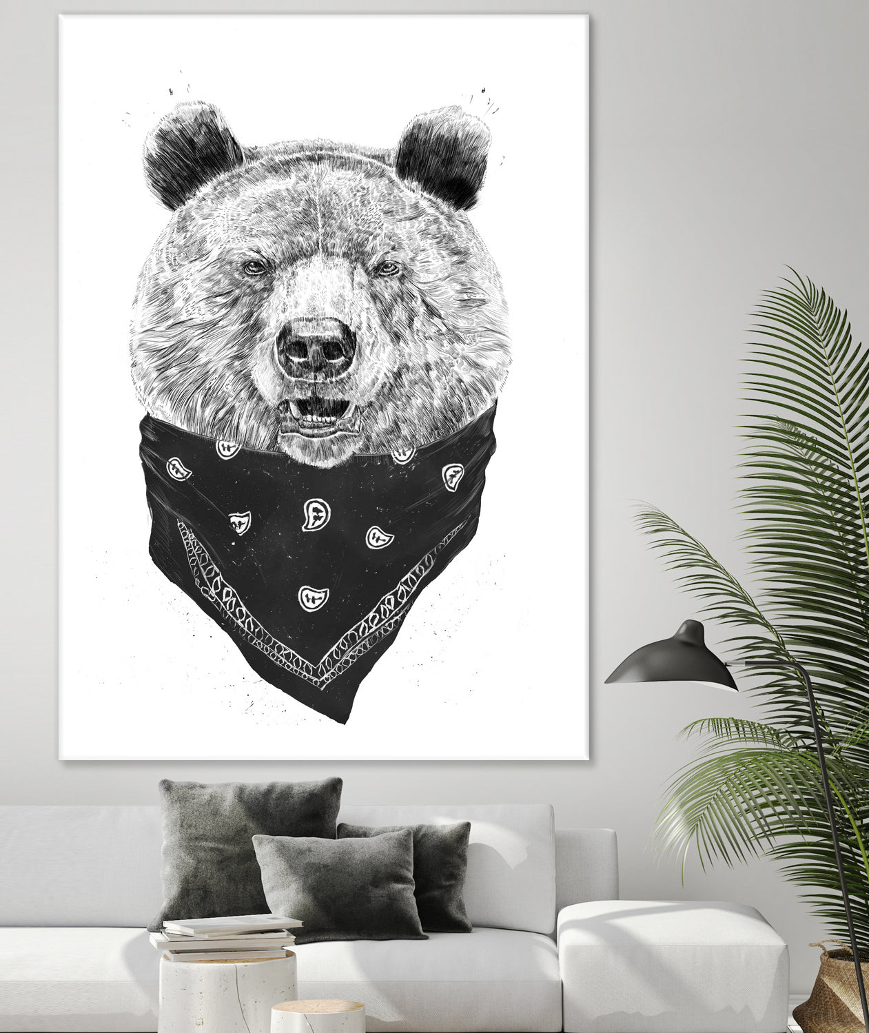 Wild bear by Solti Balázs on GIANT ART - white digital drawing