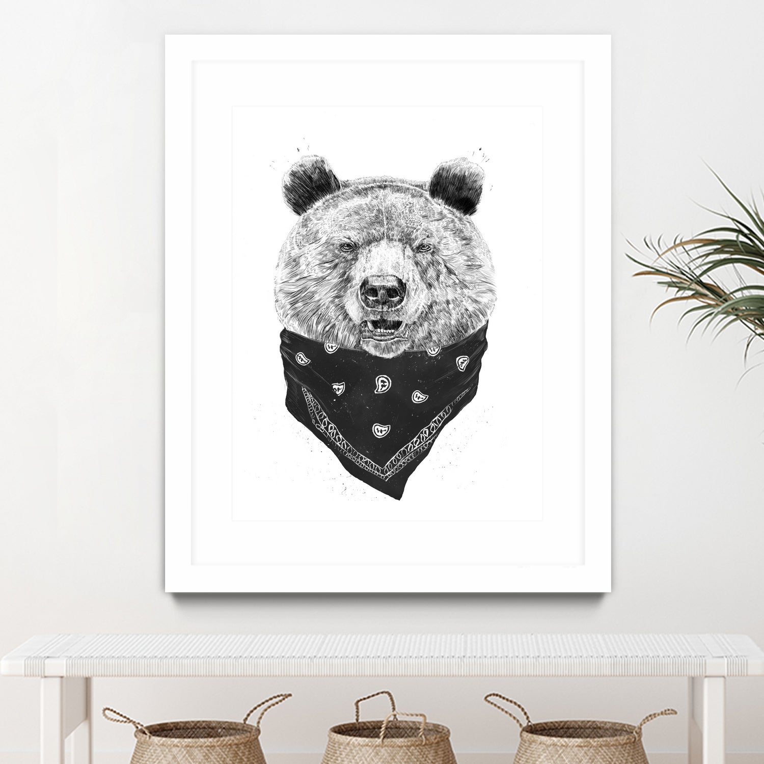 Wild bear by Solti Balázs on GIANT ART - white digital drawing