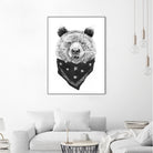 Wild bear by Solti Balázs on GIANT ART - white digital drawing