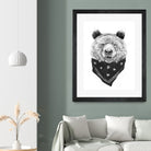 Wild bear by Solti Balázs on GIANT ART - white digital drawing