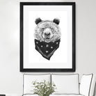 Wild bear by Solti Balázs on GIANT ART - white digital drawing