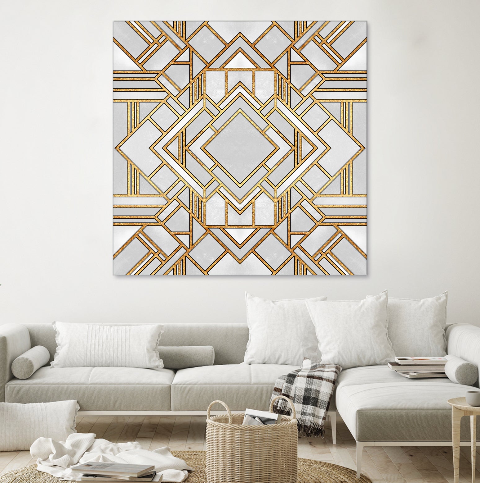 Art Deco 1 by Elisabeth Fredriksson on GIANT ART - white mixed media