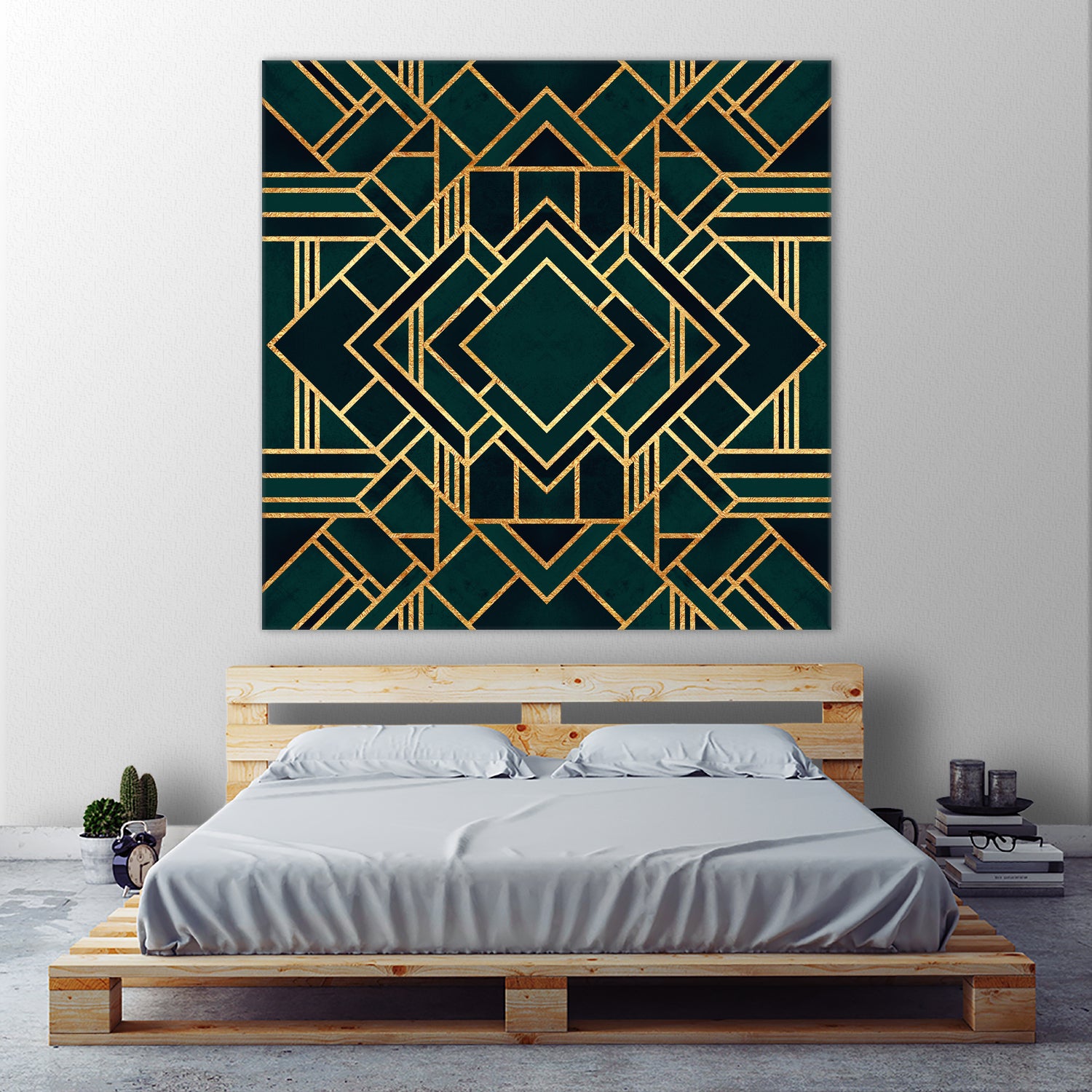 Art Deco 2 by Elisabeth Fredriksson on GIANT ART - green mixed media