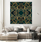 Art Deco 2 by Elisabeth Fredriksson on GIANT ART - green mixed media