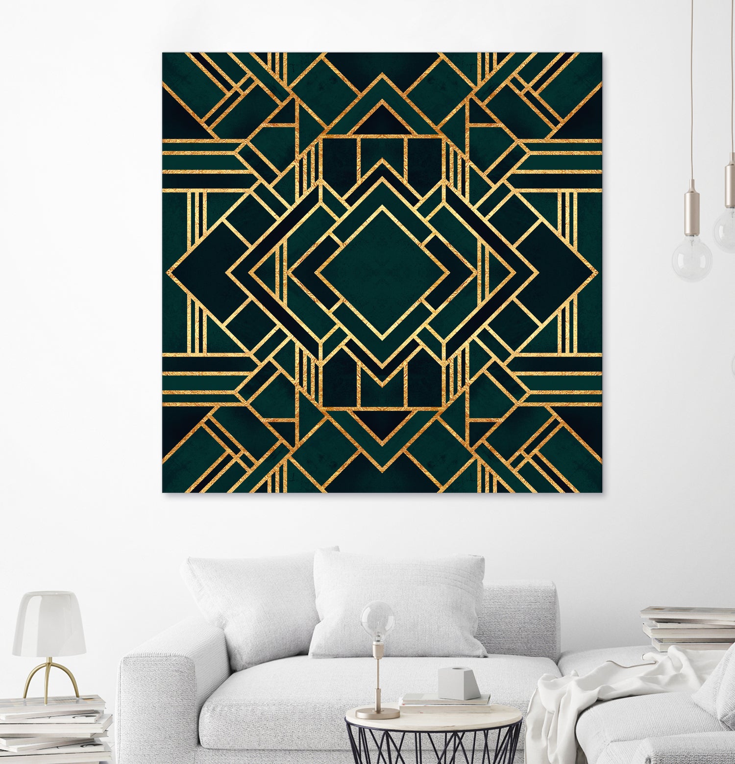 Art Deco 2 by Elisabeth Fredriksson on GIANT ART - green mixed media