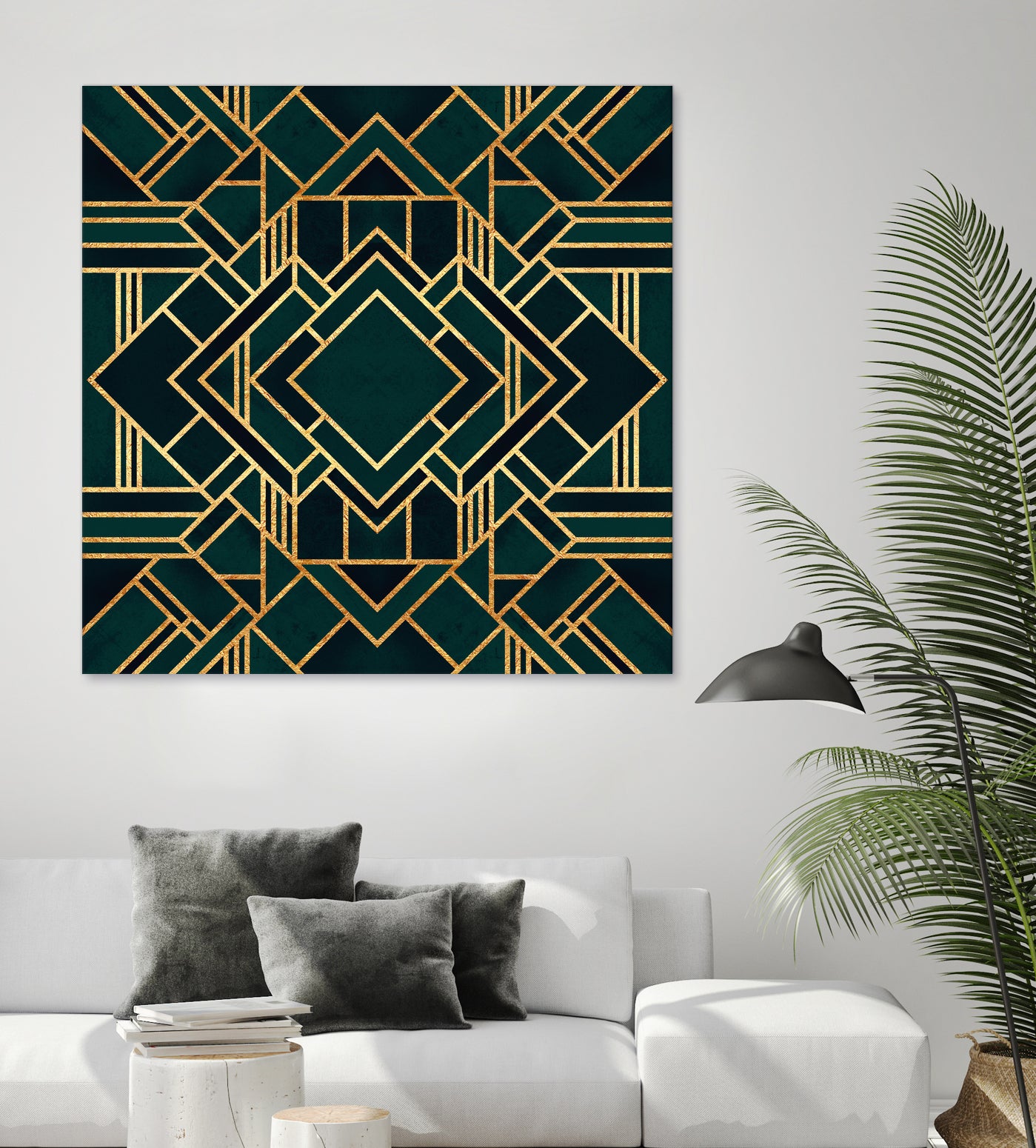 Art Deco 2 by Elisabeth Fredriksson on GIANT ART - green mixed media