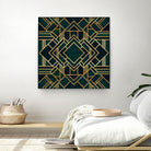 Art Deco 2 by Elisabeth Fredriksson on GIANT ART - green mixed media