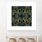 Art Deco 2 by Elisabeth Fredriksson on GIANT ART - green mixed media