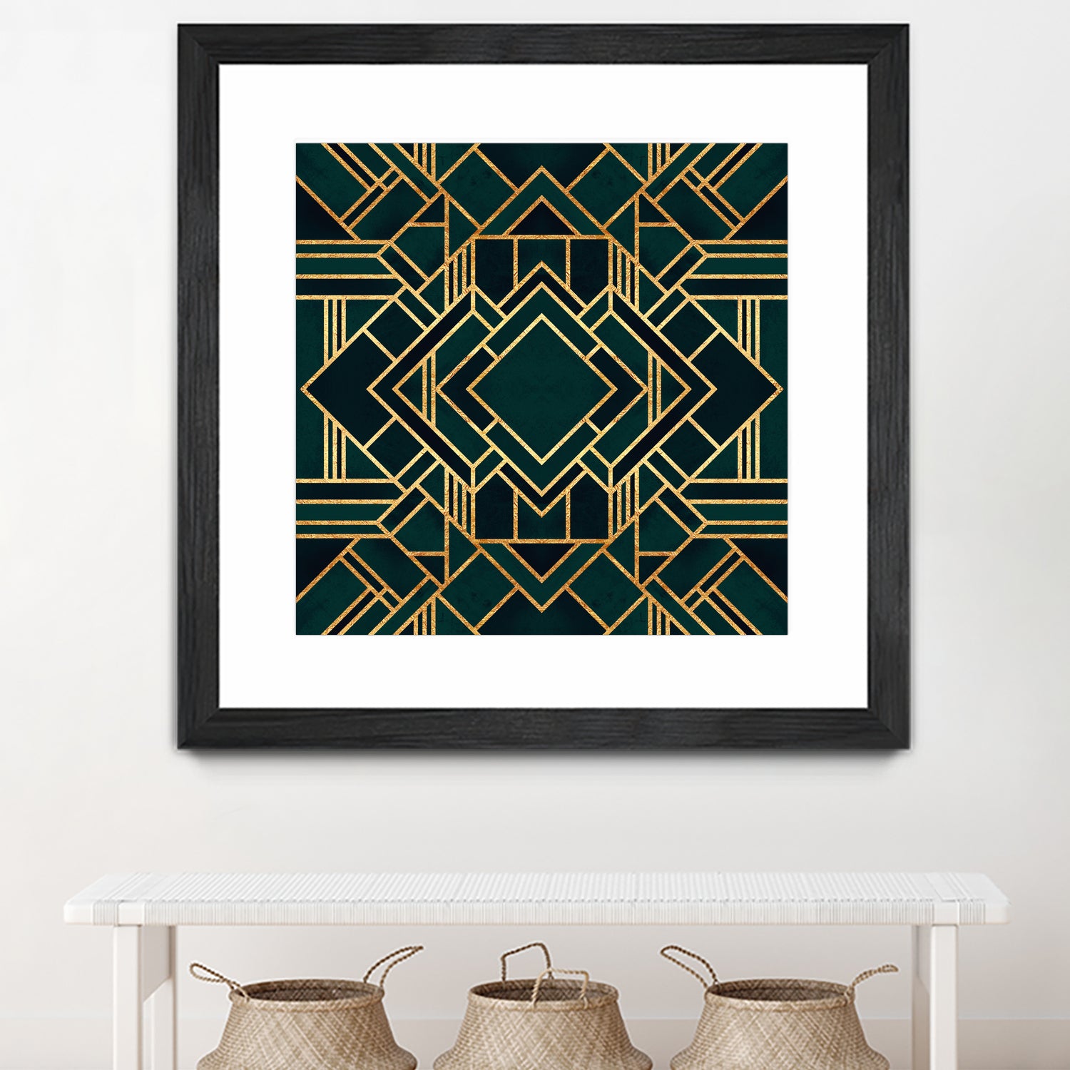 Art Deco 2 by Elisabeth Fredriksson on GIANT ART - green mixed media