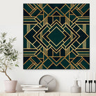 Art Deco 2 by Elisabeth Fredriksson on GIANT ART - green mixed media