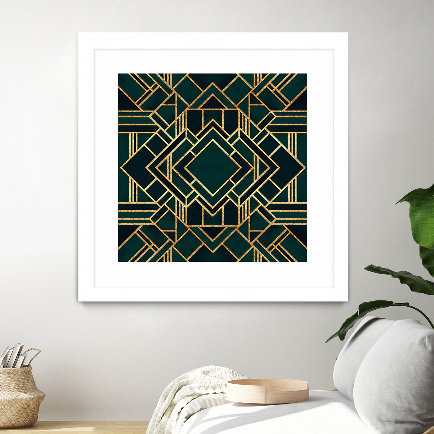 Art Deco 2 by Elisabeth Fredriksson on GIANT ART - green mixed media