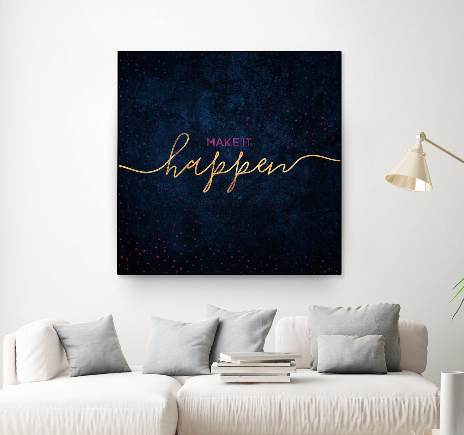 Make it happen / 2 by Elisabeth Fredriksson on GIANT ART - blue typography