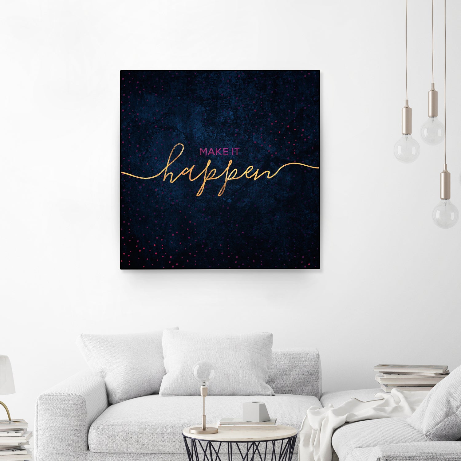 Make it happen / 2 by Elisabeth Fredriksson on GIANT ART - blue typography