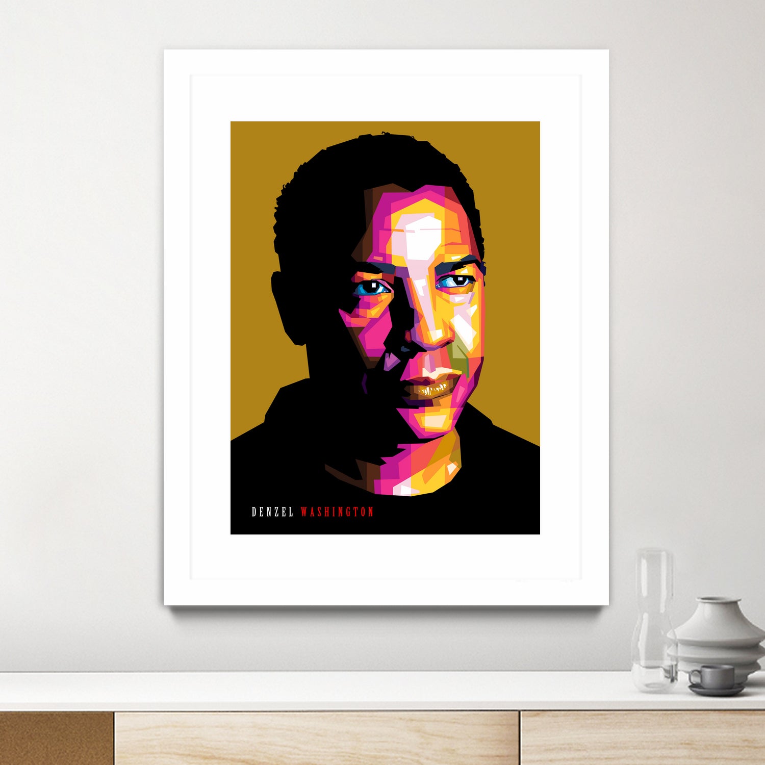 Denzel Washington by Sherlock Wijaya on GIANT ART - white photo illustration