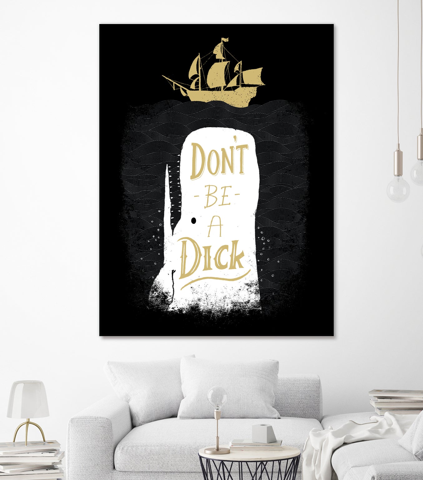 Don't Be A Dick by Michael Buxton on GIANT ART - black digital painting