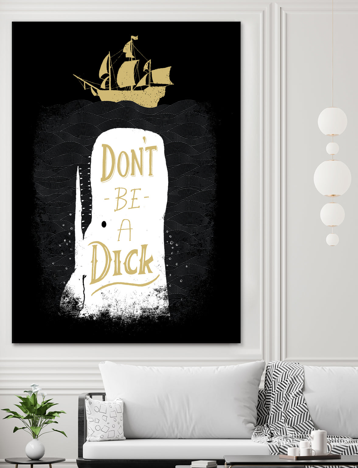 Don't Be A Dick by Michael Buxton on GIANT ART - black digital painting