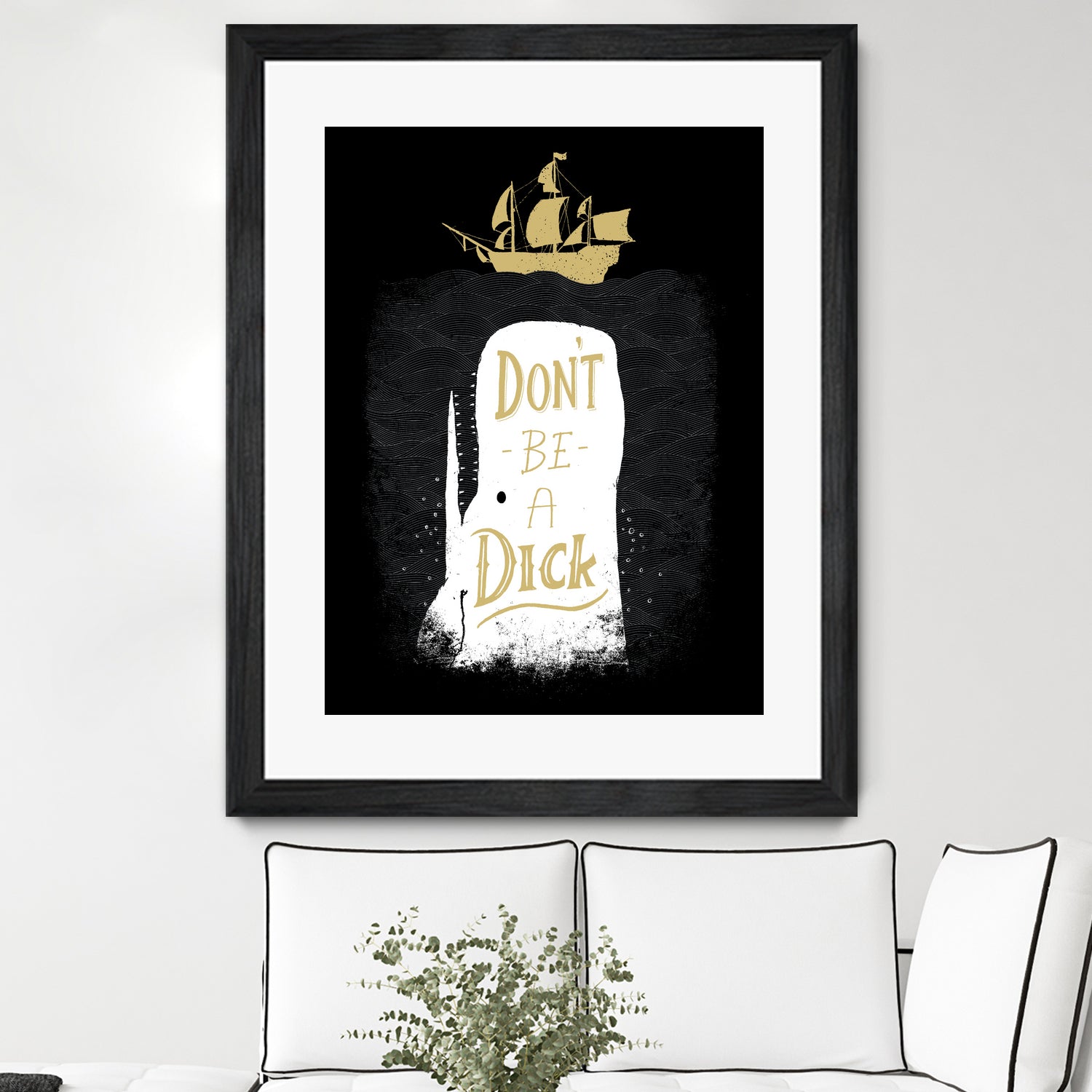 Don't Be A Dick by Michael Buxton on GIANT ART - black digital painting