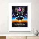 Flight of the Navigator Inspired Retro Poster by Barrett Biggers on GIANT ART - black vector illustration