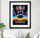 Flight of the Navigator Inspired Retro Poster by Barrett Biggers on GIANT ART - black vector illustration