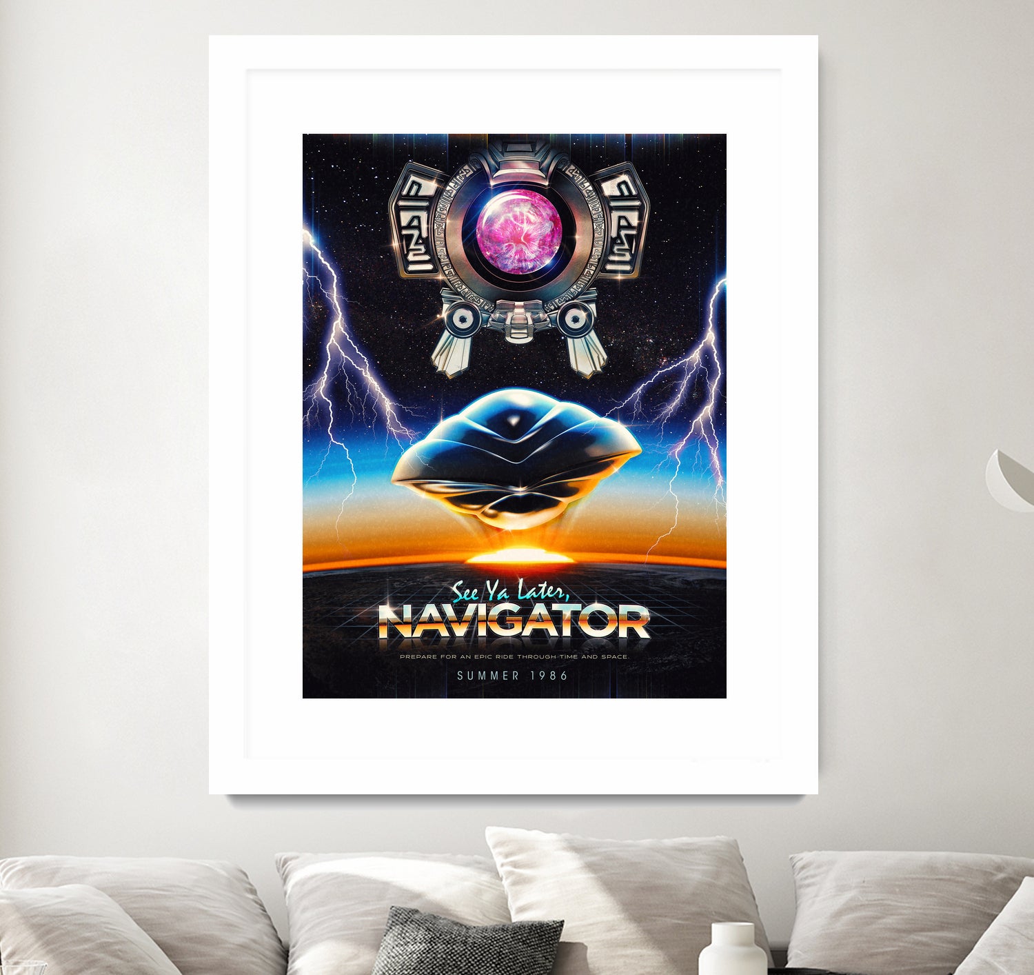 Flight of the Navigator Inspired Retro Poster by Barrett Biggers on GIANT ART - black vector illustration