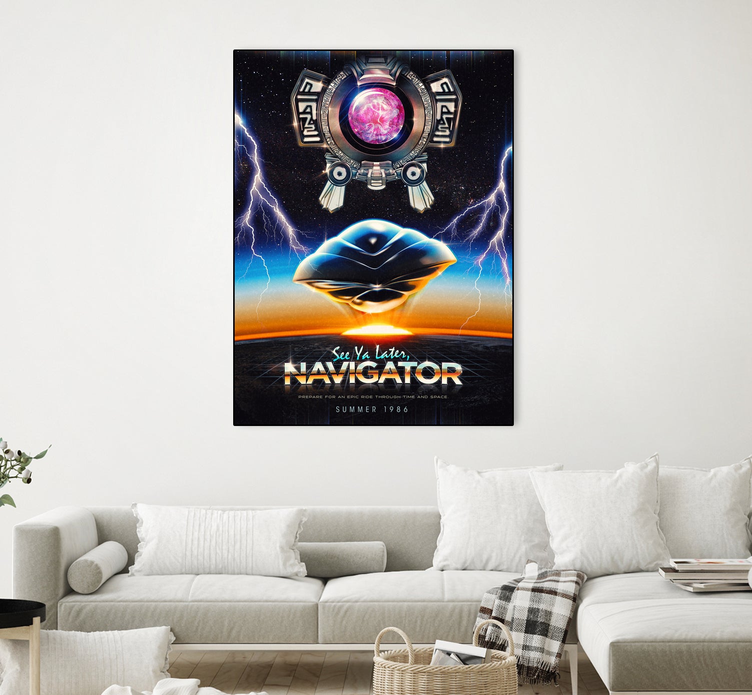 Flight of the Navigator Inspired Retro Poster by Barrett Biggers on GIANT ART - black vector illustration