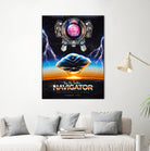 Flight of the Navigator Inspired Retro Poster by Barrett Biggers on GIANT ART - black vector illustration