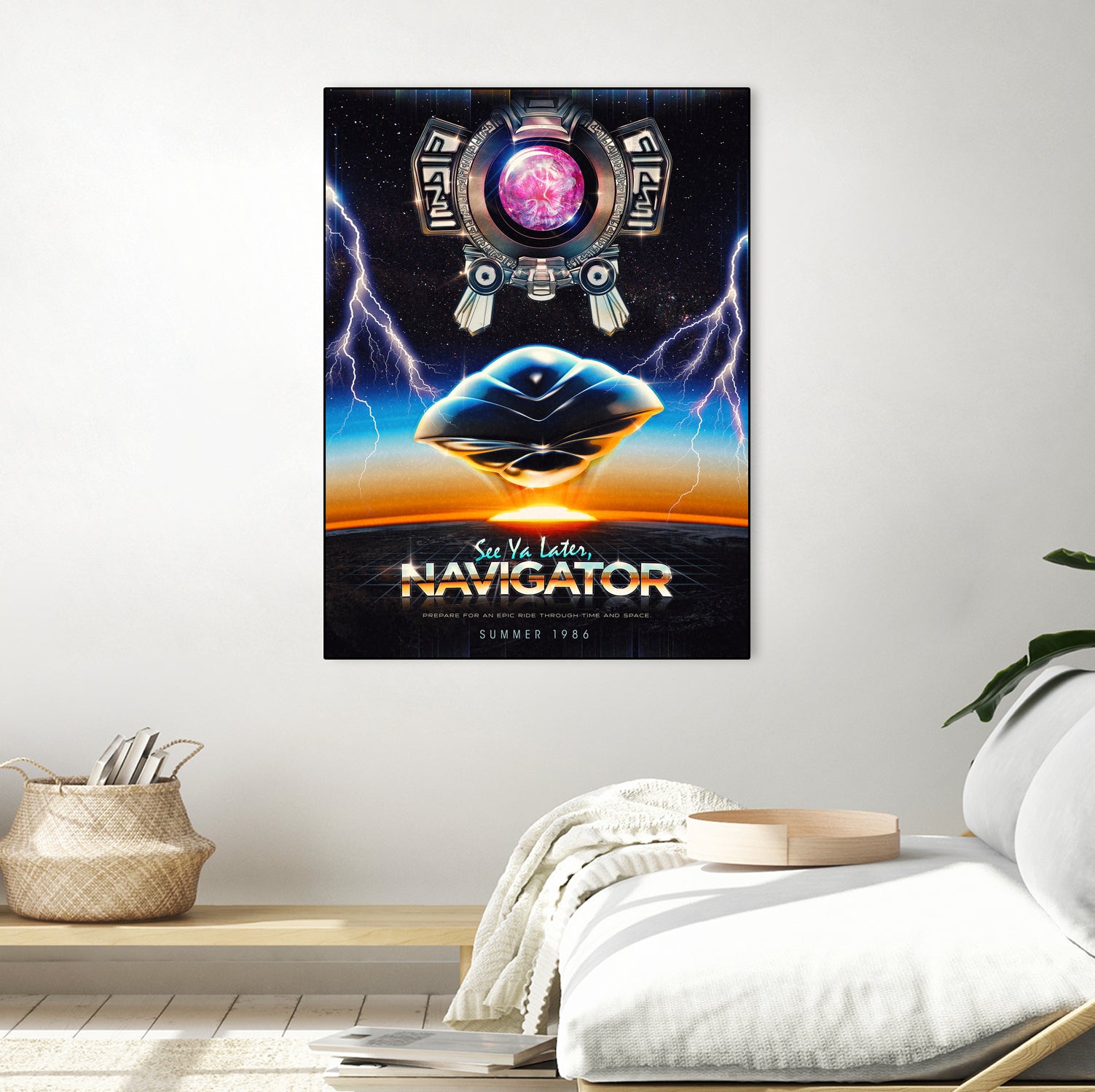 Flight of the Navigator Inspired Retro Poster by Barrett Biggers on GIANT ART - black vector illustration