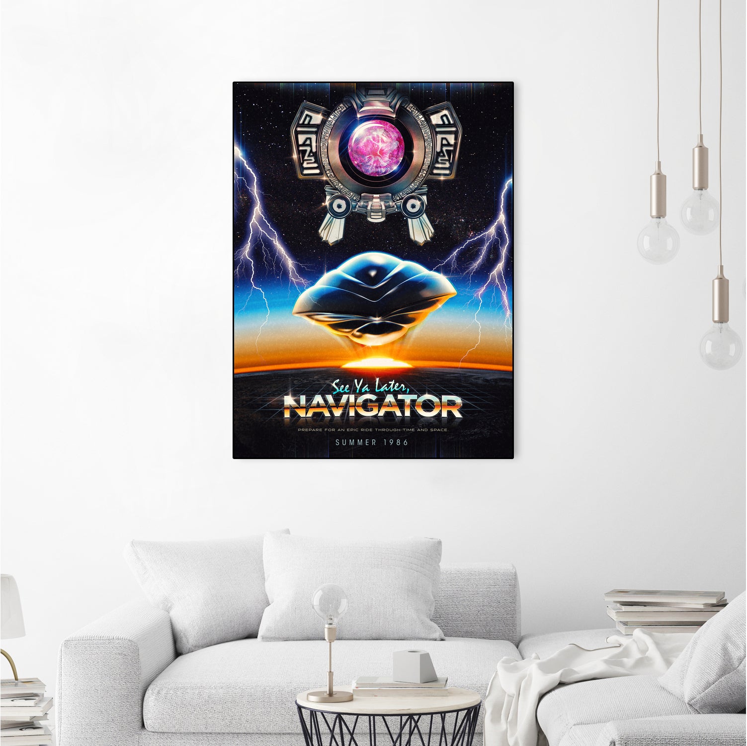 Flight of the Navigator Inspired Retro Poster by Barrett Biggers on GIANT ART - black vector illustration