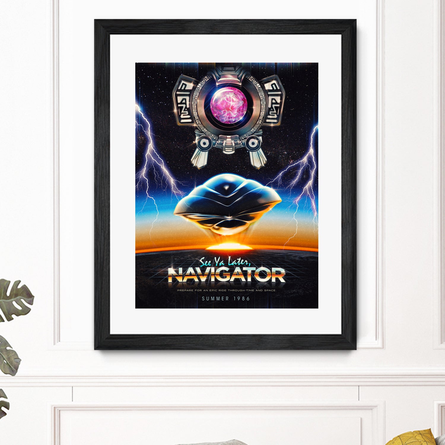 Flight of the Navigator Inspired Retro Poster by Barrett Biggers on GIANT ART - black vector illustration