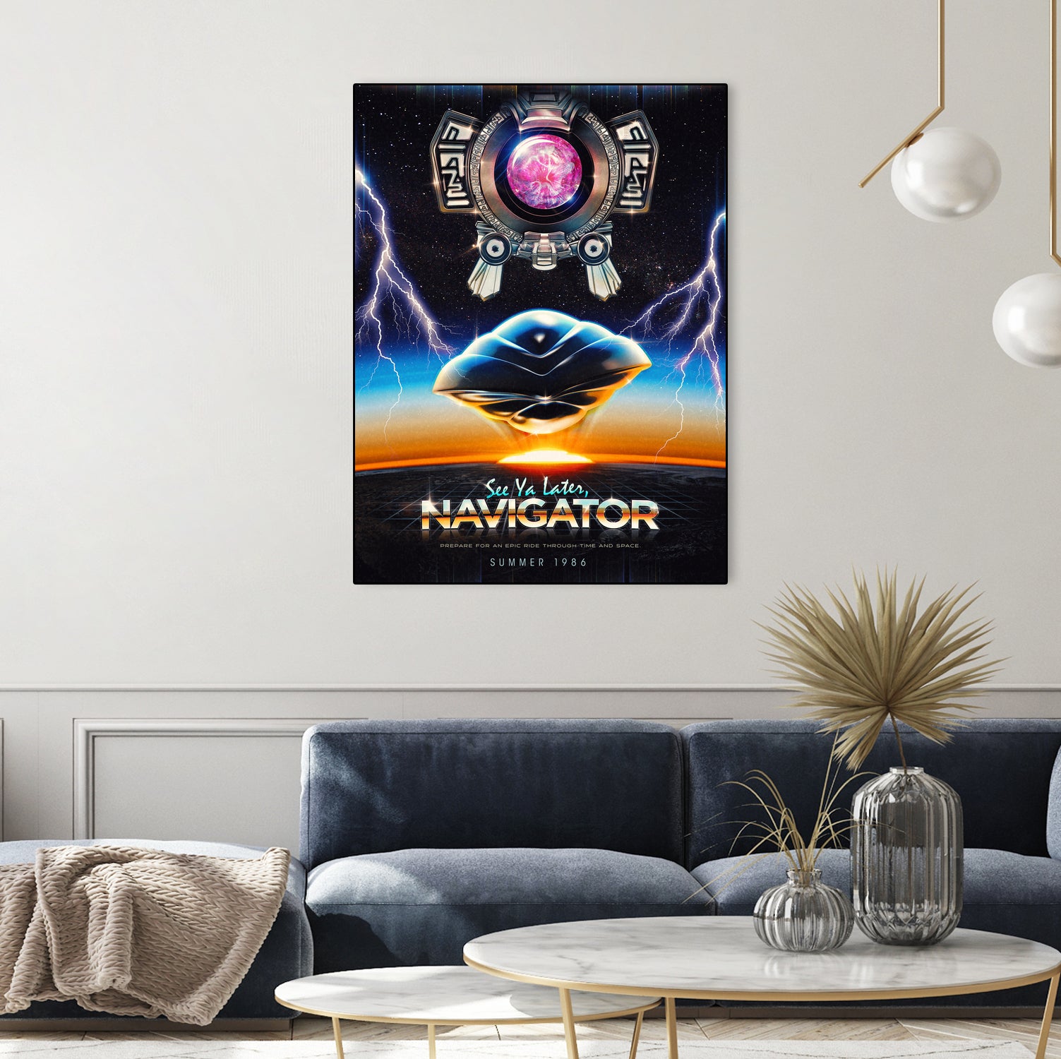 Flight of the Navigator Inspired Retro Poster by Barrett Biggers on GIANT ART - black vector illustration