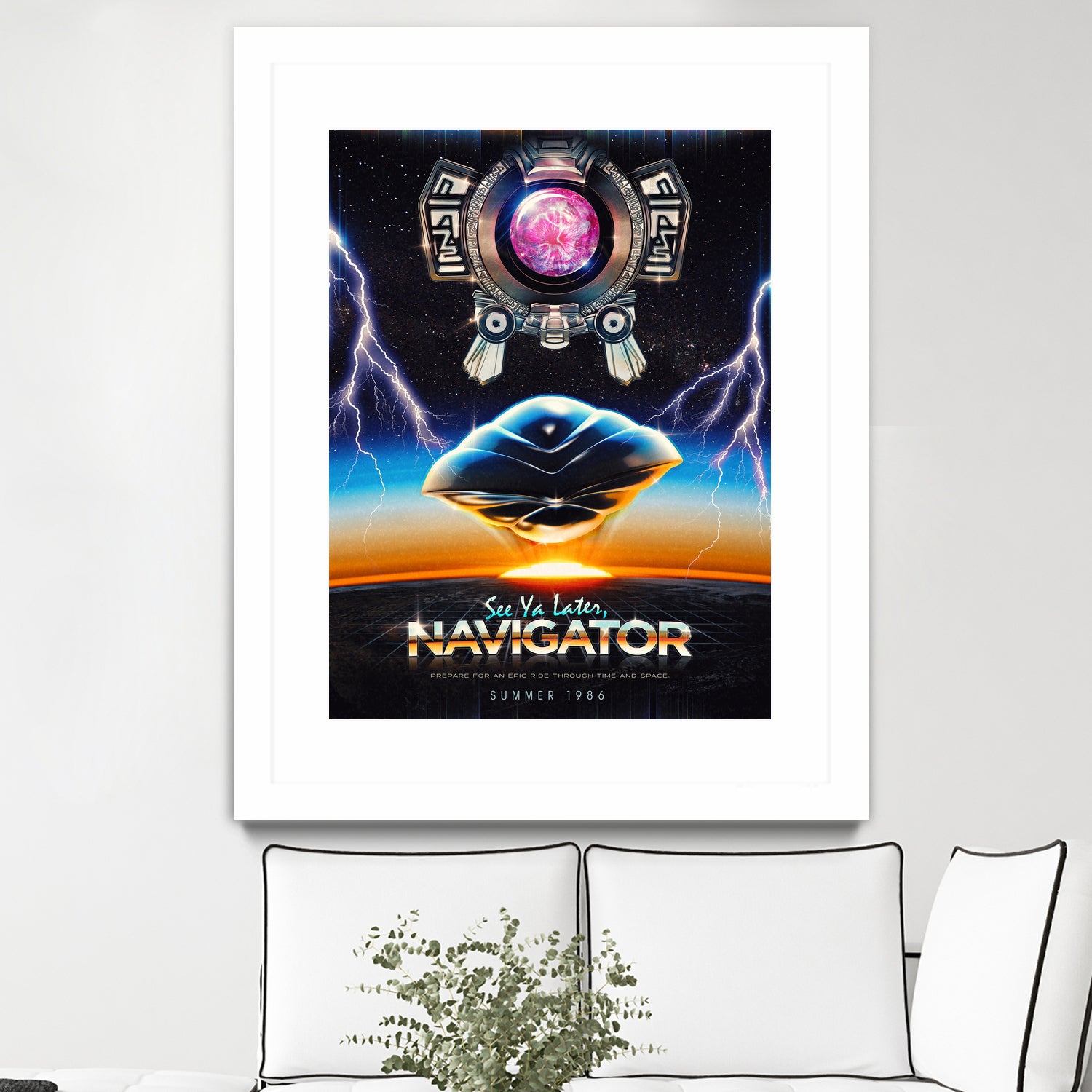 Flight of the Navigator Inspired Retro Poster by Barrett Biggers on GIANT ART - black vector illustration