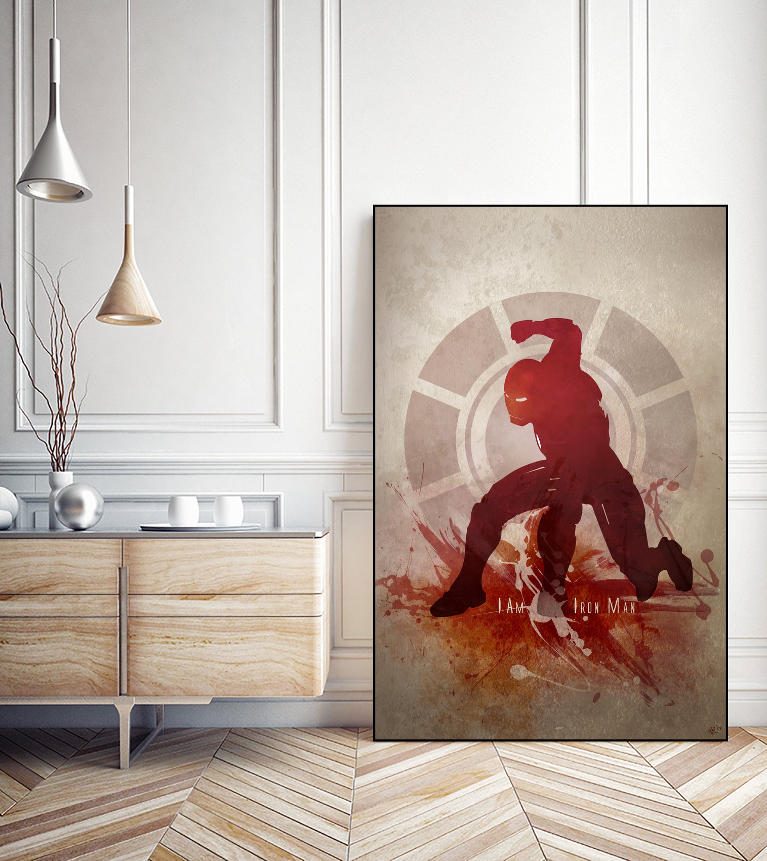 I Am Iron Man' by Anthony Genuardi on GIANT ART - red digital painting