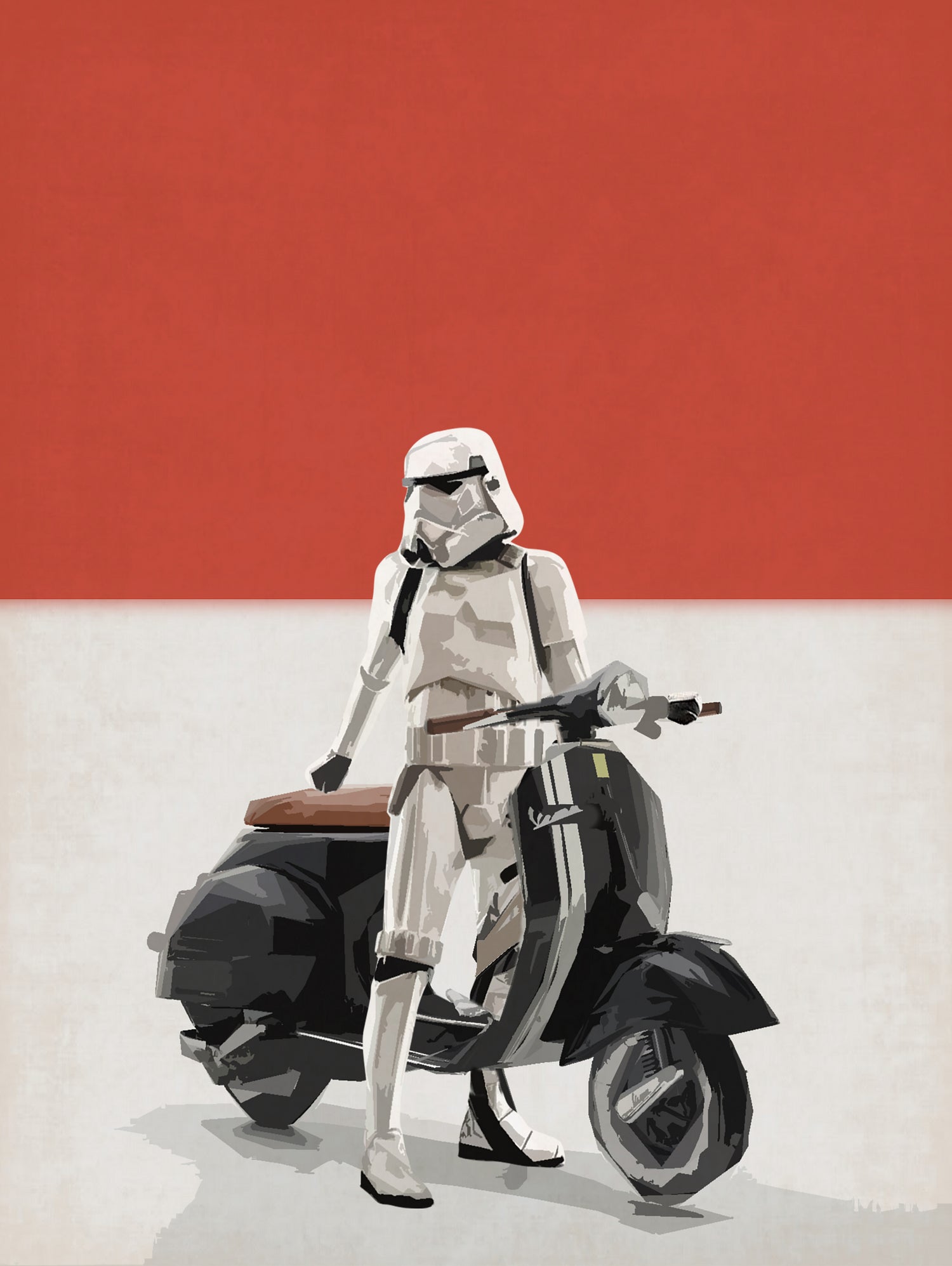 VESPA TROOOPER by Vin Zzep on GIANT ART - white digital painting