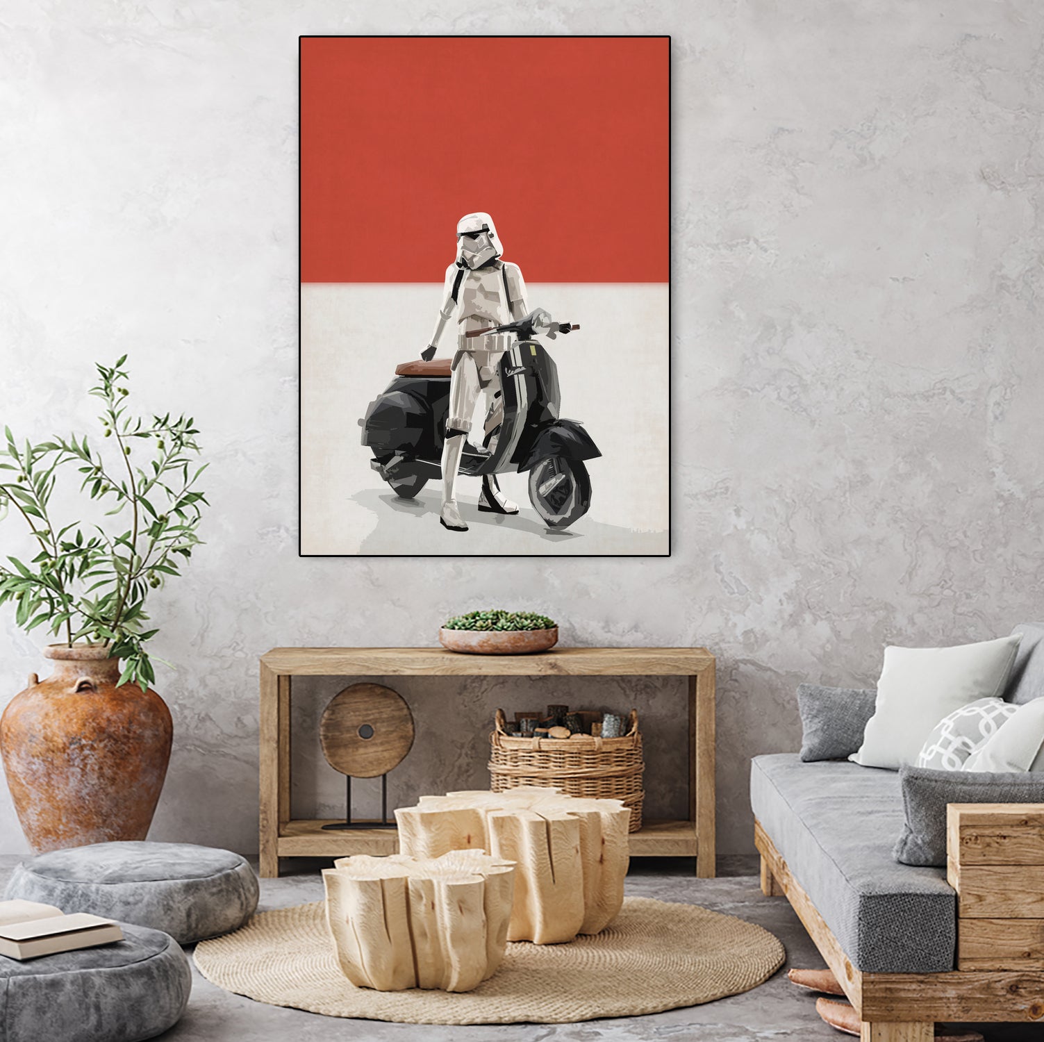 VESPA TROOOPER by Vin Zzep on GIANT ART - white digital painting