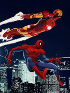 Marvel: Spider-Man and Iron Man by Dan Avenell on GIANT ART - black digital drawing