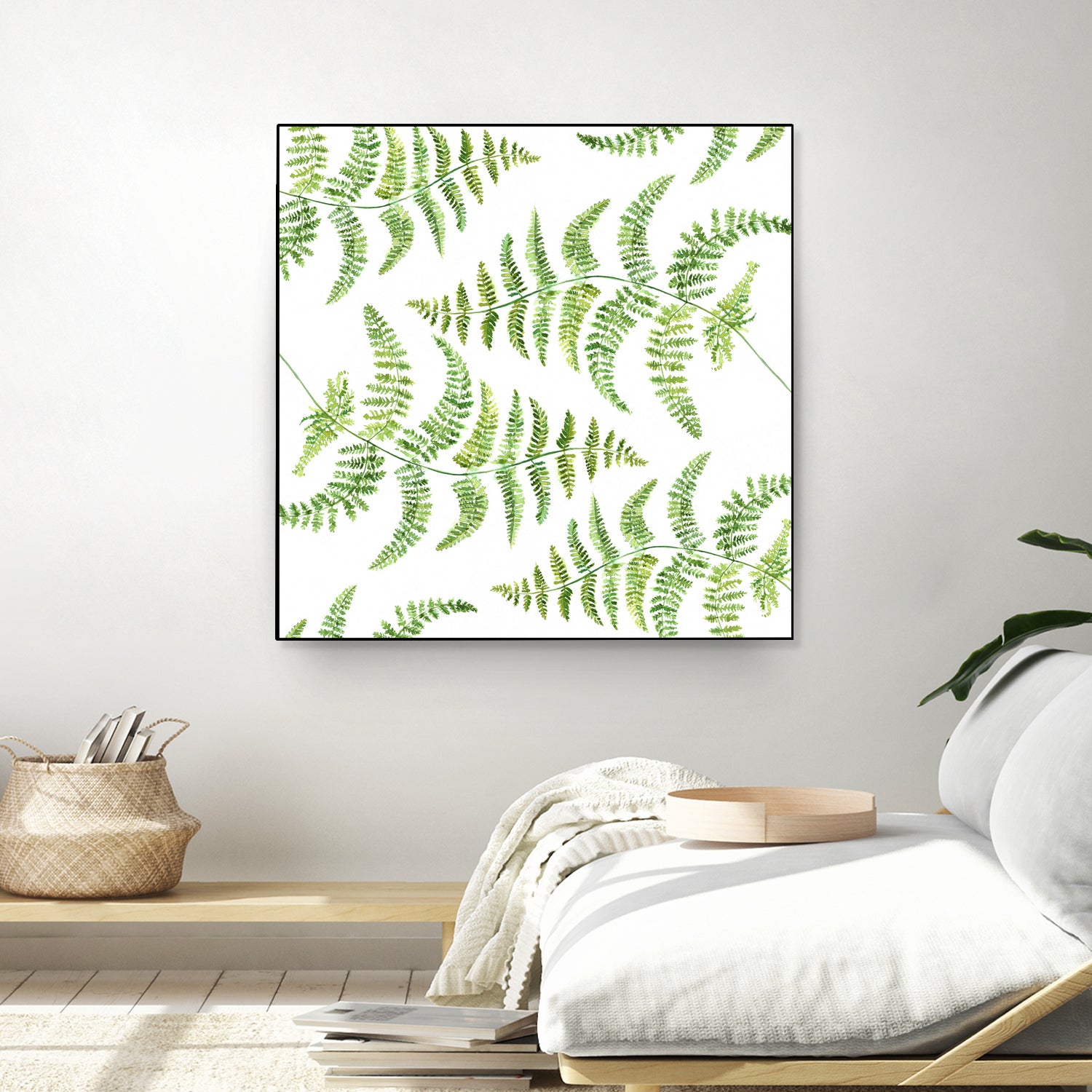 Fern pattern by Polina Ganzina on GIANT ART - white mixed media