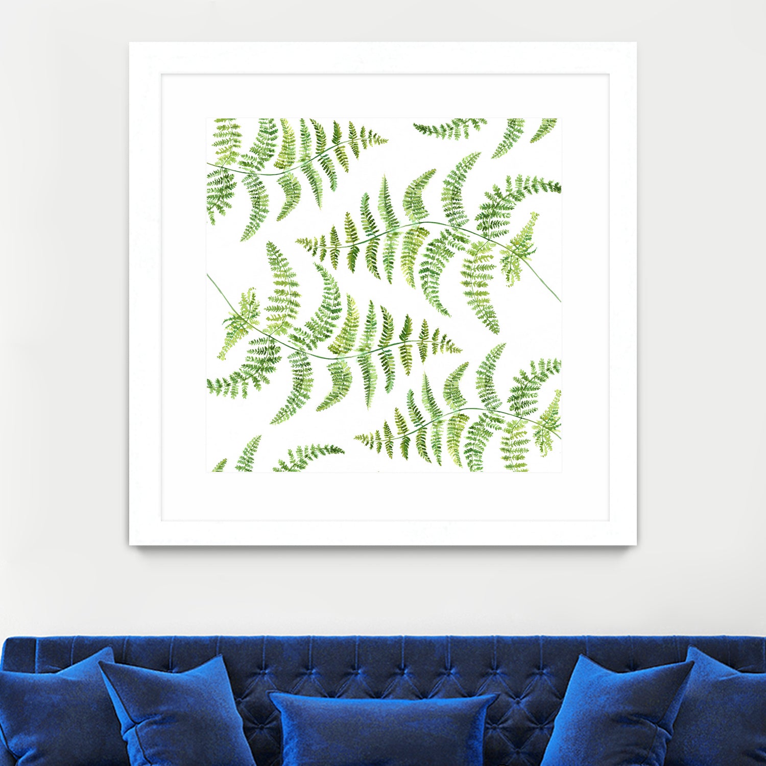 Fern pattern by Polina Ganzina on GIANT ART - white mixed media