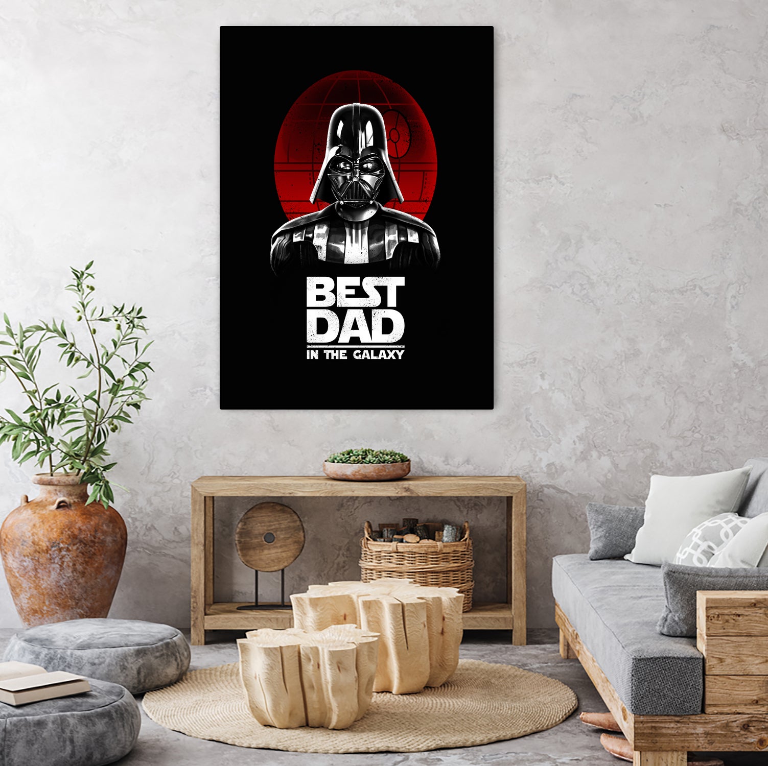 Best Dad in the Galaxy by Vincent Trinidad on GIANT ART - black digital painting