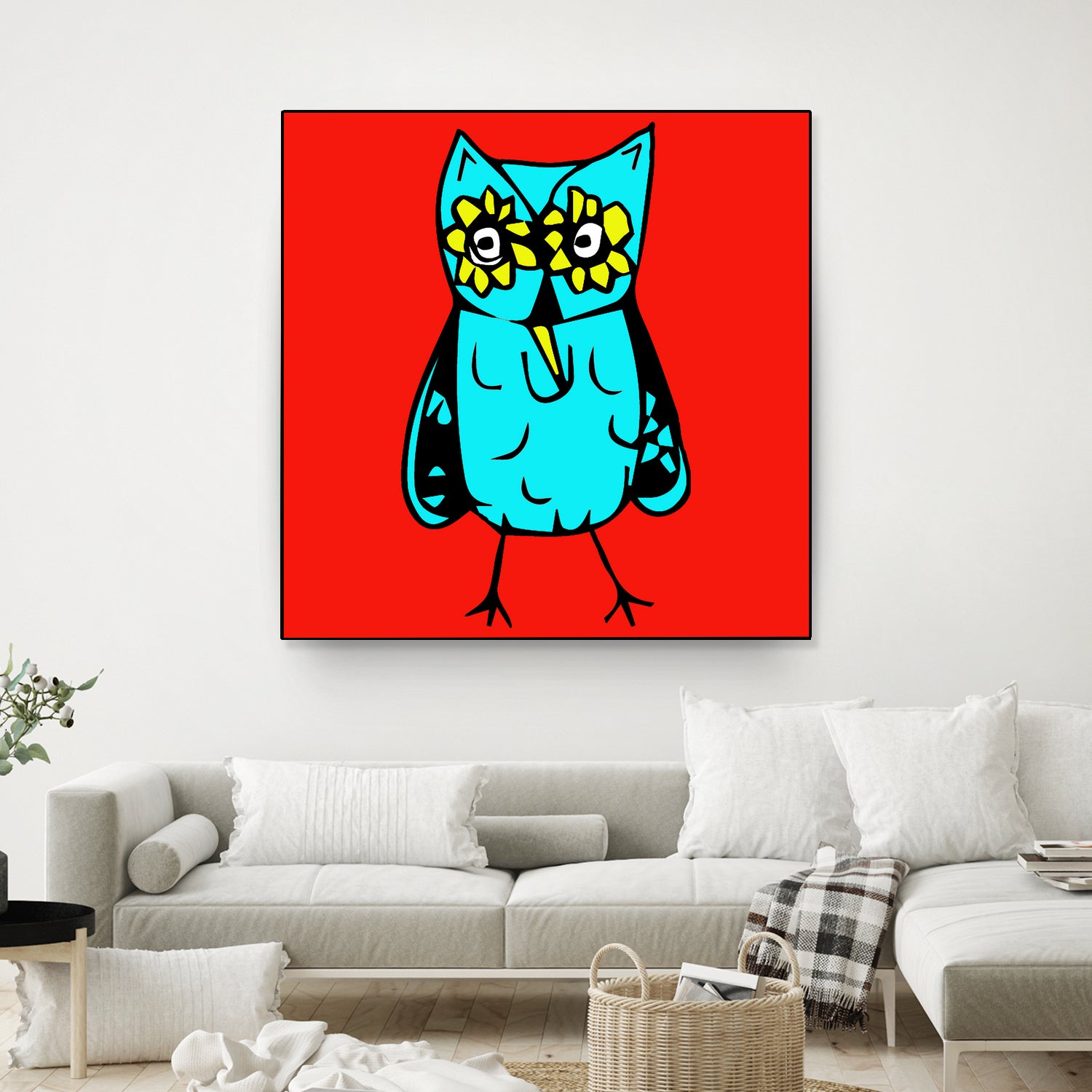 Rebel Owl by Tina Franco on GIANT ART - red digital drawing