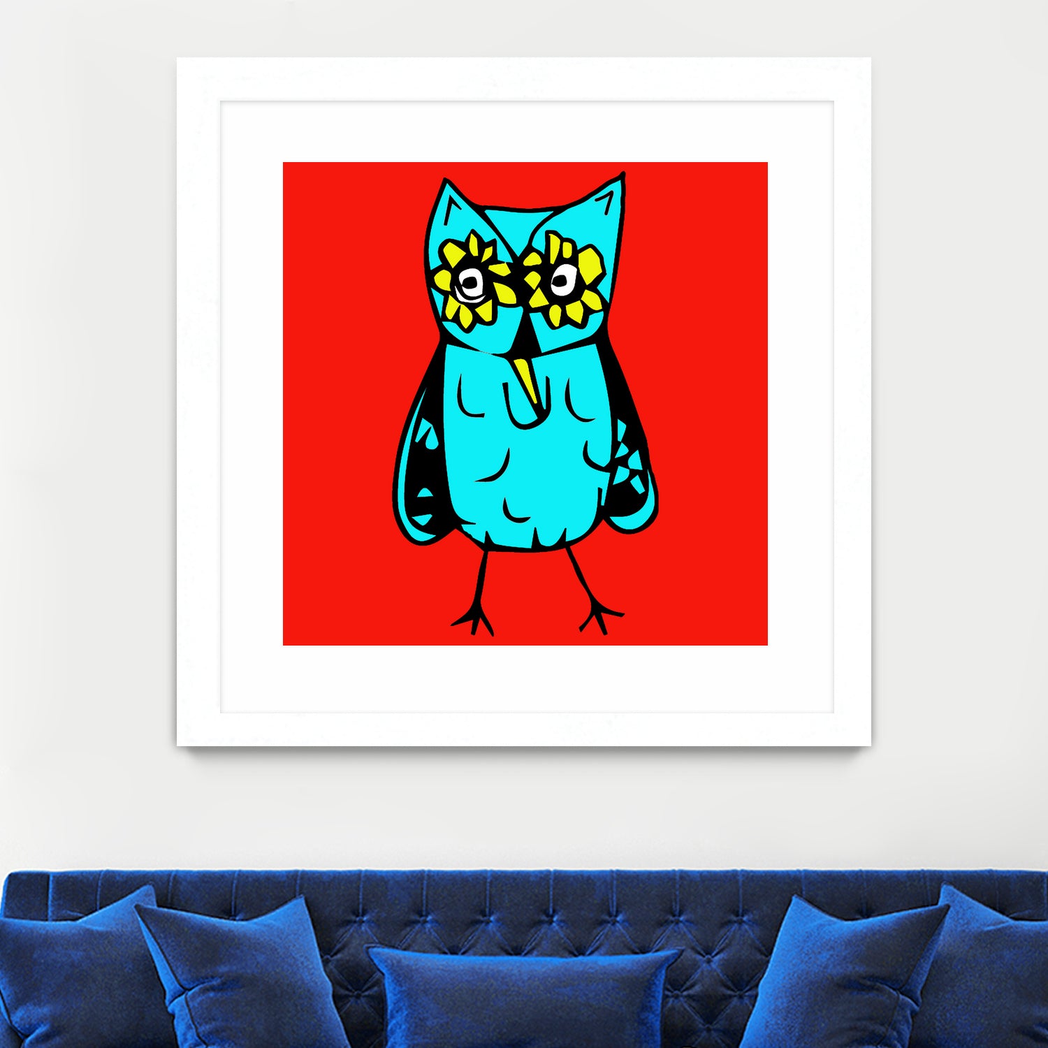 Rebel Owl by Tina Franco on GIANT ART - red digital drawing