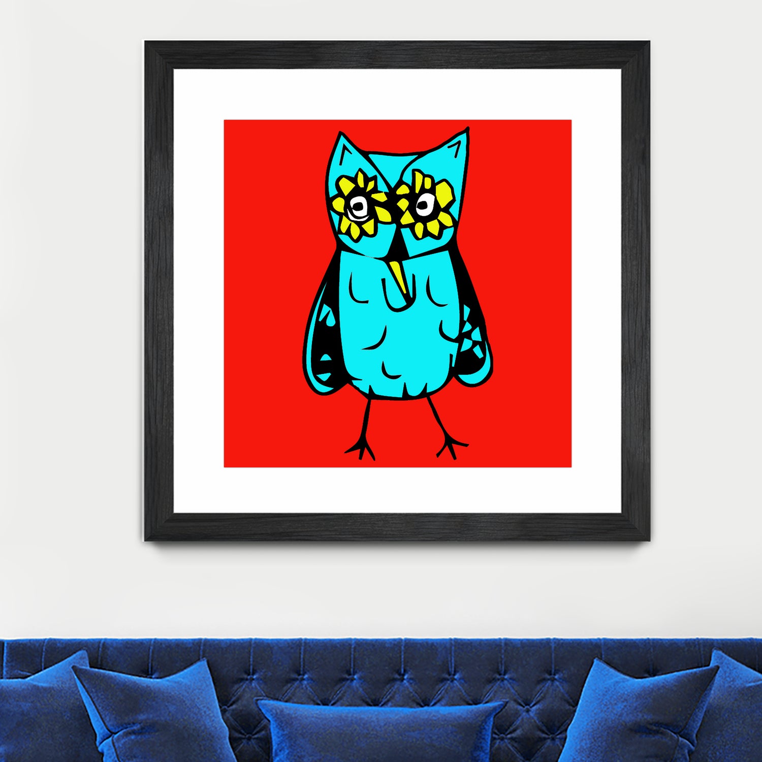 Rebel Owl by Tina Franco on GIANT ART - red digital drawing