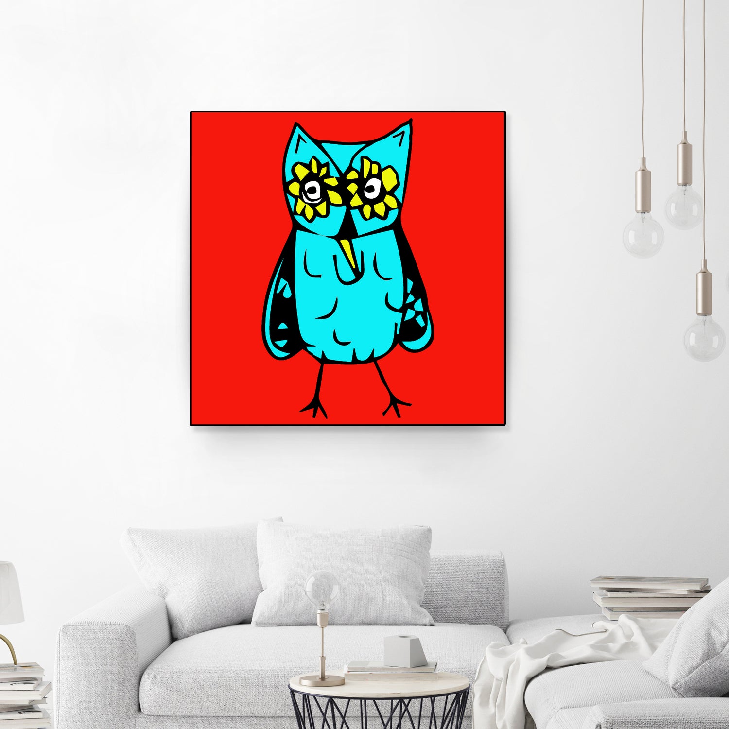 Rebel Owl by Tina Franco on GIANT ART - red digital drawing