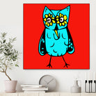 Rebel Owl by Tina Franco on GIANT ART - red digital drawing